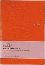 High Tide Notebook 2023 (Starts October 2022), Reptila Orange (A5 Monthly), Monthly Planner