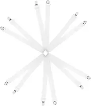 Generic 6pcs Tablecloth Clip Picnic Table Camping Accessories Tablecloths Table Cloth Bed Straps for Adult Mattress Bicycle Pant Leg Straps Sock Suspenders Boot Clips White Nylon