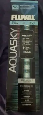 FLUVAL AQUASKY Bluetooth LED Strip Aquarium Light Fixture 15 - 24" Fresh/Salt