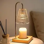 Candle Warmer Lamp with Timer Dimmer, Birthday Gifts for Mom Women Friend Sister, House Warming Gift New Home, Vintage Clear Wax Melt Warmer, Dorm Room Office Apartment Home Decor