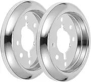 SUPVOX 2Pcs BBQ Stove Control Knob Base Durable Plastic Gas Oven Switch Plate for Outdoor Grills and Kitchen Cooktops Reliable Replacement Knob Base with Electroplated Finish