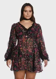 [Current Mood] Plus Daydreamer Floral Mini Dress