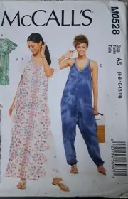 McCall's Sewing Pattern O528 Loose-Fitting Dresses & Jumpsuit UNCUT 6-14