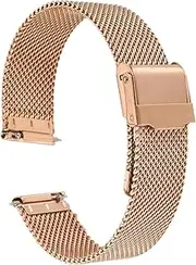 HARFINGTON 316L Stainless Steel Mesh Watch Band Quick Release Adjustable Metal Watch Strap for Men Women