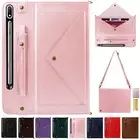 For Samsung Galaxy Tab S9 Ultra/S7/S7plus/S7FE Crossbody Leather Wallet Case