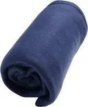 Brookstone Travel Blanket with Foot Pocket and Packing Case - onesize, Blue