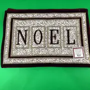 Set of 6 Windham Weavers NOEL Tapestry Placemats Christmas Burgundy & Gold