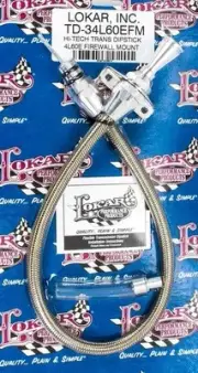 Lokar TD-34L60EFM Hi-Tech Transmission Dipstick - Firewall Mount - Flexible -