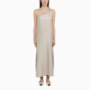 [Loulou Studio] Adela silver grey silk long dress XS Metal