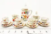 15PC Dollhouse 1:12Scale Miniatures Tea Teapots Cups Kitchen Accessories Set