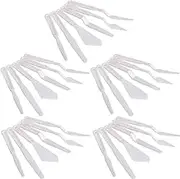 5 Sets 30Pcs Plastic Spatula Palette Knives, Palette Knife Set Thin and Flexible Art Knife Tools, Painting Knife for Mixing, Spreading, Scratching, Layering Colors, Watercolor Painting