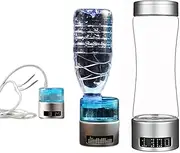 3-in-1 Hydrogen-Rich Water Bottle Portable Molecular Hydrogen Water Generator Ionizer With SPE Membrane 3 Minutes Make Hydrogen Concentration Up To 1300 PPB Improve Alkaline Water Quality 280 Ml(Silve