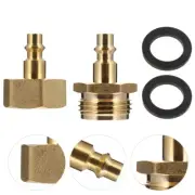 2 Pcs Quick Connector Thread Copper Coupler Expanding Hose Joint