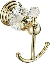 Crystal Towel Hook, Gold Robe Hooks, Bathroom Hand Towel Wall Hanger for Clothes Closet Wall Mounted Kitchen