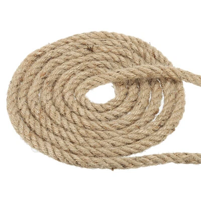 1/2 Inch 14.8 Feet Jute Rope Natural Manila Rope Thick Heavy Twine Rope