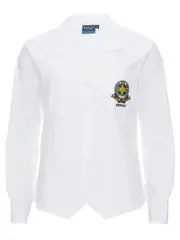 Snr LS White Blouse With Emb