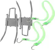 FOMIYES Climbing Harness 4 Tree Spikes Lightweight Portable Safe Comfortable for Tree Climbing Outdoor Activities