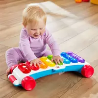 在飛比找蝦皮購物優惠-費雪 Fisher-Price 巨型拉著走鐵琴 音樂玩具 敲