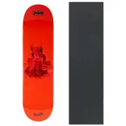 Welcome x Batman Skateboard Deck Knockout on Popsicle Red/Black Dip 8.25" with