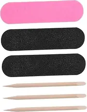 DECOMELODY 200Pcs Nail File Set Double Sided Wooden Manicure Files Cuticle Sticks for Nail Care Pedicure Tools for Natural Artificial Nails