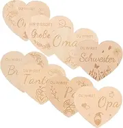 MOLUCKFU Wooden Milestone Cards Growth Sign Newborn Photo Infants Supplies Monthly Commemorative Cards