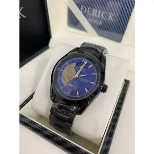 Derick 德理克 男手錶 指針式  金屬錶款  鋼帶 鋼帶錶 商務錶 石英錶 日月星辰 刻度