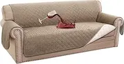 H.VERSAILTEX 2025 New 100% Waterproof Sofa Covers Sofa Cover Sofa Couch Protector Triple Non-Slip Sofa Slipcover for 3 Cushion Furniture Protector for Pets, Kids,Dog (3 Seater, Khaki)
