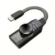USB Sound Card Virtual 7.1 Surround Sound USB External Sound Card Adapter with