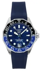 TAG Heuer Aquaracer WBP5114.FT6259 GMT 42mm Blue Dial Rubber Automatic Men Watch