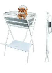 FHTONGE Elevated Doa Bathtub Grooming Station with Drain