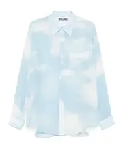 Moschino Long Sleeved Cloud Printed Shirt CM41 sky-blue