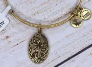 NEW Alex and Ani Because I Love You Godmother II Charm Bangle Gold Bracelet