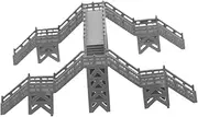 GLSTOY DIY Footbridge Model Kit Sand Table Railway Layout Decor with Realistic Design Urban Landscape Enhancement for Model Enthusiasts and Collectors