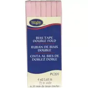 LIGHT PINK wide double fold Bias Tape #201 303 NIP Wright's 4yds 3.65 M .25in