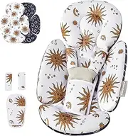 Mamatepe Infant Car Seat Insert, Baby Seat Head and Body Support for Newborn, Soft Breathable, Reversible Design, Fits for Stroller, Baby Swing, Rocker, Bassinets, Pushchair, Yellow