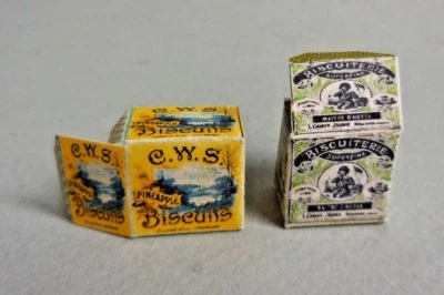 DOLLHOUSE MINIATURE ~ BISCUIT BOX SET ~ LORRAINE SCUDERI