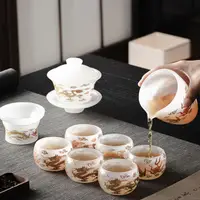 在飛比找蝦皮購物優惠-新春送禮 高檔琉璃 茶具套裝 泡茶組 茶具套裝 高顏值 整套