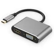 NewBee NB-UCVGHD 2 IN 1 USB-C to HDMI + VGA Full HD 1080p Video Adapter Cable Converter for PC