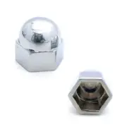 8 Pack Chrome Metal Hex Nut Bolt Press On Covers Car & Truck Motorcycle - 1/2"