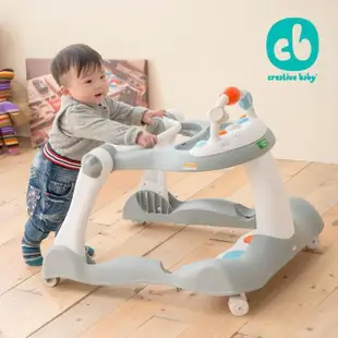 【Creative Baby 創寶貝】經典版-多功能音樂折疊式三合一學步車/助步車(學走路好簡單)