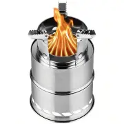 NNETM Portable Stainless Steel Firewood Stove for Outdoor Camping