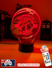 WASHINGTON WIZARDS BASKETBALL Personalised 3D LED Night Light Colour Change Lamp