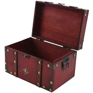 復古寶箱復古木製儲物盒仿古風格首飾收納盒首飾盒小飾品盒