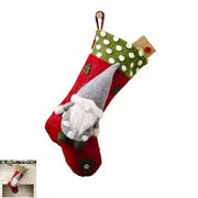 Faceless Doll Christmas Stockings Christmas Gift Candy Bag Pendant Socks for Christmas Decorations-Red