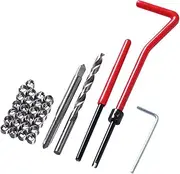 Vaguelly 30pcs Thread Repairer Bolt Thread Repair Kit Rethread Repair Kit Restorer Tool Threading Tool Auto Tools Bolt Kit Wire Stripping Tool Specialty Tools Thread Kit Car Alloy M8 Insert