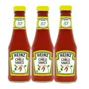 Heinz Hot Chilli Sauce in Glass Bottle 305g pack of 3 bottles