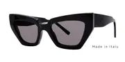 Vera Wang Quad Black Men's Sunglasses Black Size 54