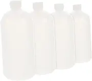 HEALEEP 4Pcs Reagent Bottles with Lid Graduated Empty Chemical Containers for Laboratory Classroom Home Use Leak Design