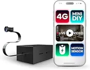 Mini 4G Spy Camera for Real-Time Monitoring – DIY Wide-Angle Lens, 1080P HD Video, Remote Listening, Motion Alerts, 2000mAh Battery – Compact Security Cam for Indoor Surveillance