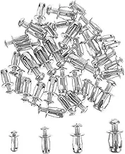 Veemoon 40pcs Metal Expansion Screws Assortment /m5/ /m8 Concrete Screws Fast Installation for Home Office Renovation